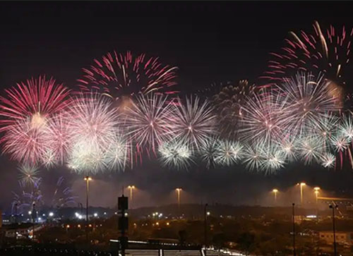 黄梅县焰火晚会